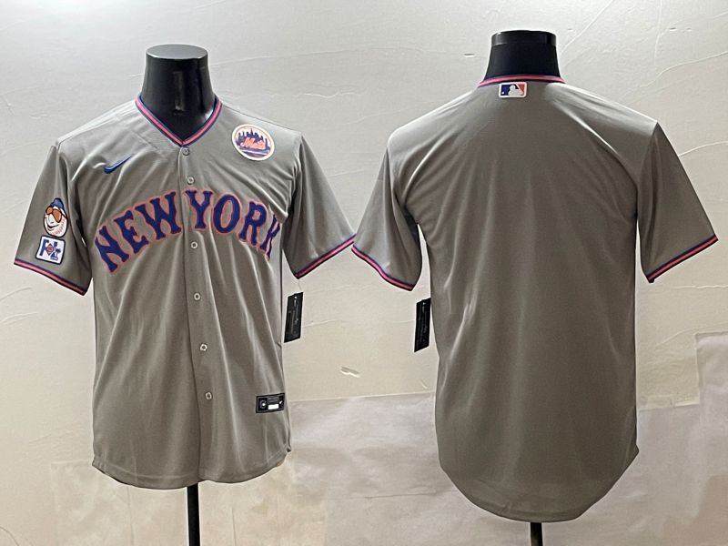 Men New York Mets Blank Grey Second generation 2025 Nike MLB Jersey style 5
